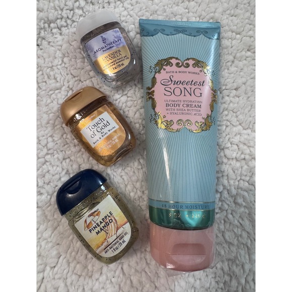 Bath & Body Works Other - Bath & Body Works Sweetest Song Body Cream & PocketBac Hand Sanitizer Bundle 4pc